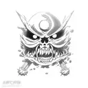 Luffy against Kaido tattoo design idea