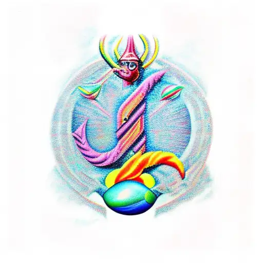 trident barbados tattoo design idea