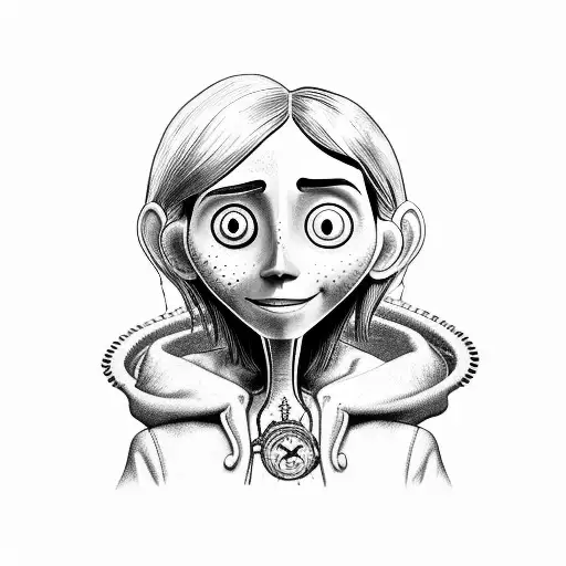 Coraline the movie tattoo design idea