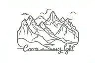 coors light mountains  tattoo design idea
