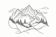 coors light mountains  tattoo design idea
