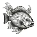 bluegill fish  tattoo design idea