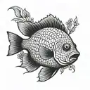 bluegill fish  tattoo design idea