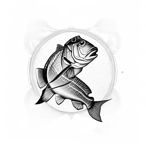 bass fish  tattoo design idea