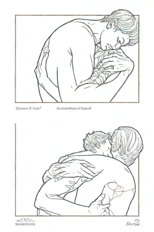 Anatomy of a hug, spine tattoo tattoo design idea