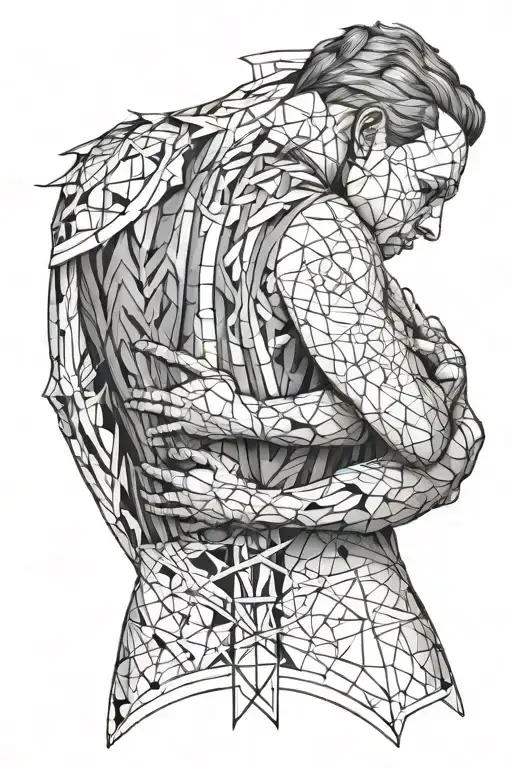 Anatomy of a hug, spine tattoo tattoo design idea