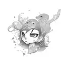 depression, sad, lonely, dark, professional, tattoo design idea