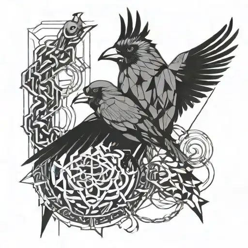chains being broken and birds free tattoo design idea