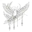 broken chains and birds free tattoo design idea