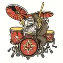 Drummer word tattoo design idea