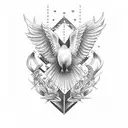 highway dove mechanic tattoo design idea