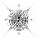 Rosary beads intertwined with the client's favorite Bible verse tattoo design idea