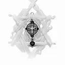 Rosary beads intertwined with the client's favorite Bible verse tattoo design idea