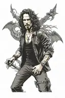 chris cornell as a vampire tattoo design idea