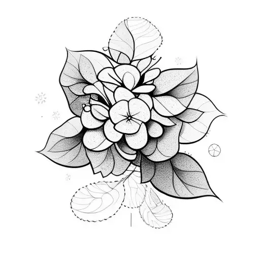hydrangeas tattoo design idea