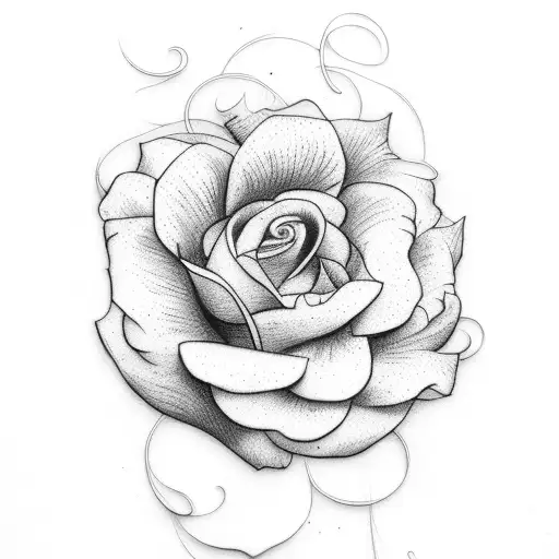 violet flower tattoo design idea