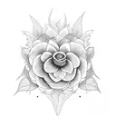 violet flower tattoo design idea