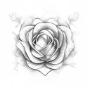 violet flower tattoo design idea
