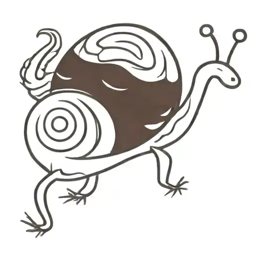 cocoa snail tattoo design idea