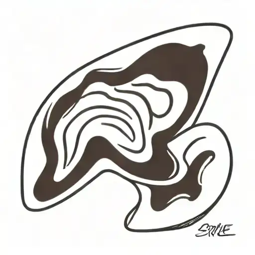 round cocoa swirl pastry tattoo design idea