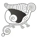 cocoa snail tattoo design idea