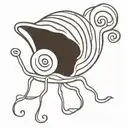 cocoa snail tattoo design idea