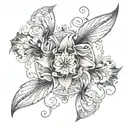 2 wispy souls tattoo design idea