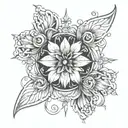 2 wispy souls tattoo design idea