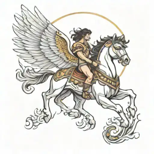 atlas Pegasus perseus greek mythology tattoo design idea