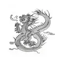 dragon and bear sleeping tattoo design idea