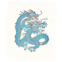 dragon and bear sleeping tattoo design idea