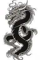 Western dragon wrapped tattoo design idea