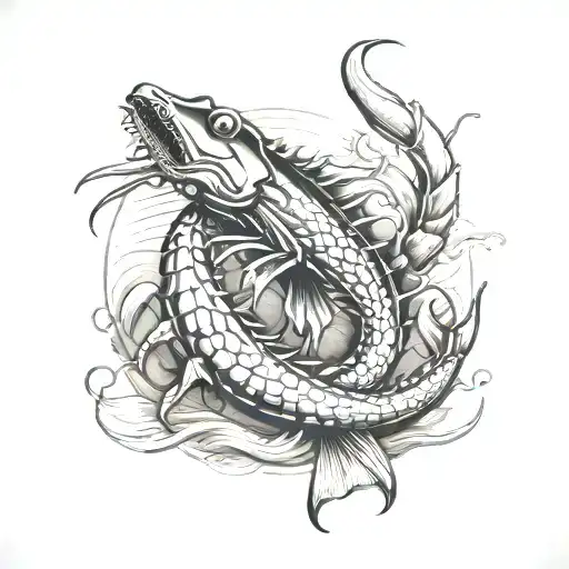 grandads gone shrimping  tattoo design idea