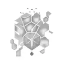 geometric beehive tattoo design idea