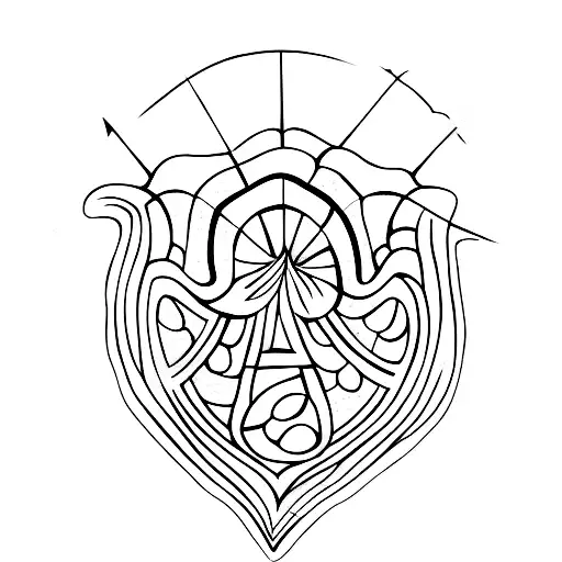 Camino de santiago scallop shell tattoo design idea