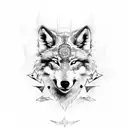 Dacian wolf flag tattoo design idea