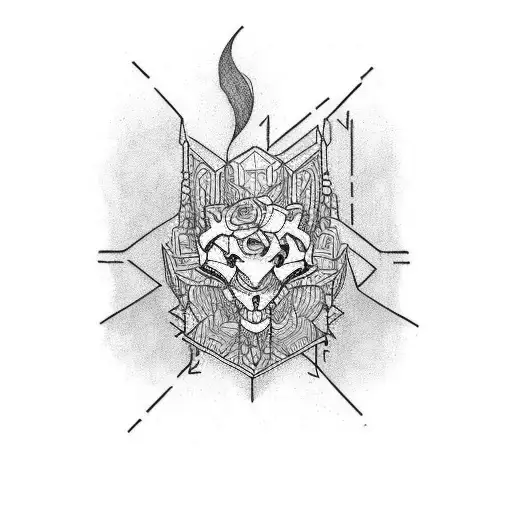 three times n letter tattoo design idea