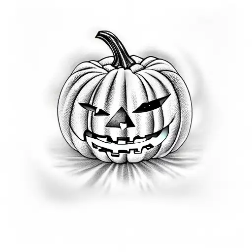 jack o lantern tattoo design idea