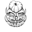 jack o lantern tattoo design idea