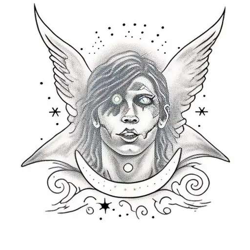 I jumped in the river and what did I see? Black-eyed angels swam with me A moon full of stars and astral cars And all th tattoo design idea