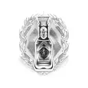 A dotwork tattoo featuring a gothic and western-inspired scene with a bottle of your favorite alcohol as a central focus tattoo design idea