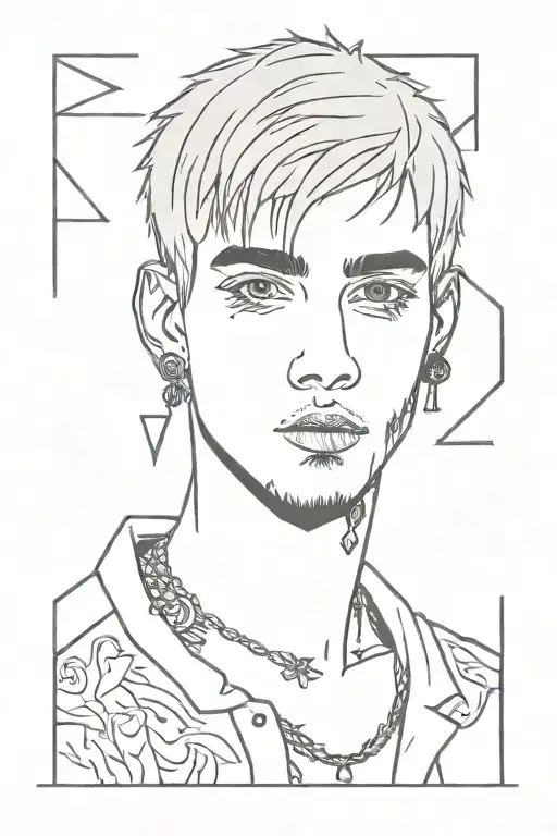 lil peep tattoo design idea