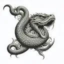 sea serpent tattoo design idea