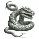 sea serpent tattoo design idea