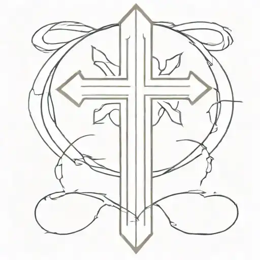 rich risk taker with Cross tattoo design idea