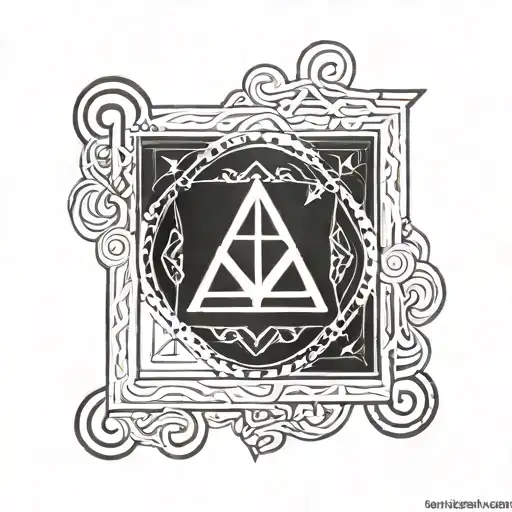 Bind rune with the following runes: fehu, uruz, gebo, wunjo and sowilo tattoo design idea