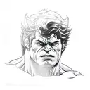 bruce banner transforming into the hulk tattoo design idea