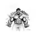 bruce banner transforming into the hulk tattoo design idea