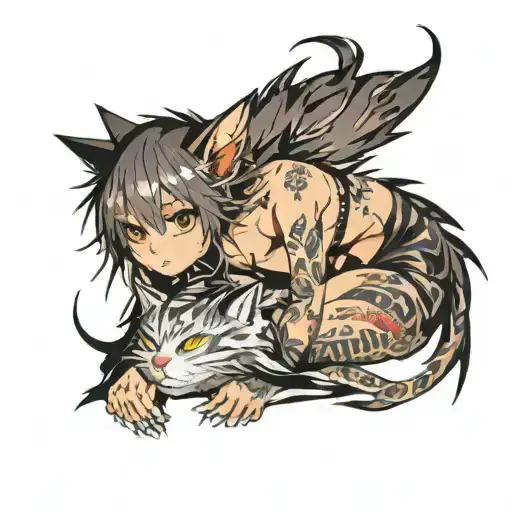 wet pussy rubbing  tattoo design idea