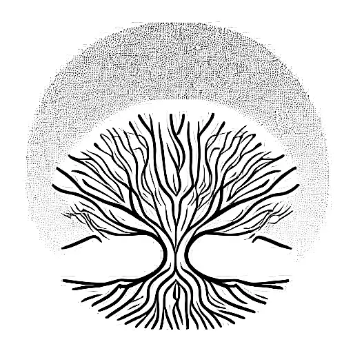 Tree of Life but willow tree tattoo design idea